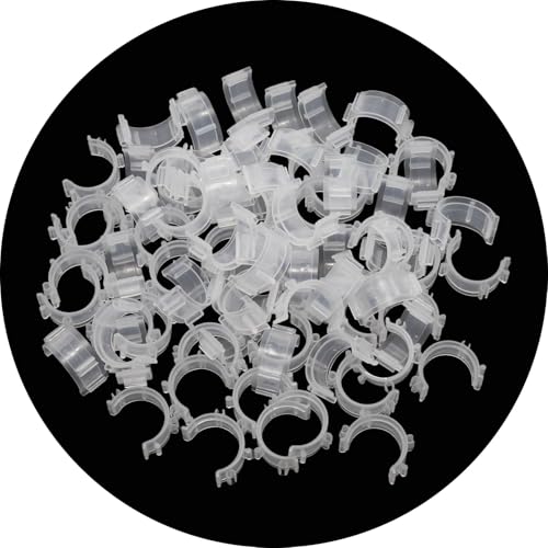 100pcs Bobbin Clips Organizer Set - Clear Plastic Clamps for Embroidery Thread, DIY & Sewing Kits - size: 100pcs,Clear