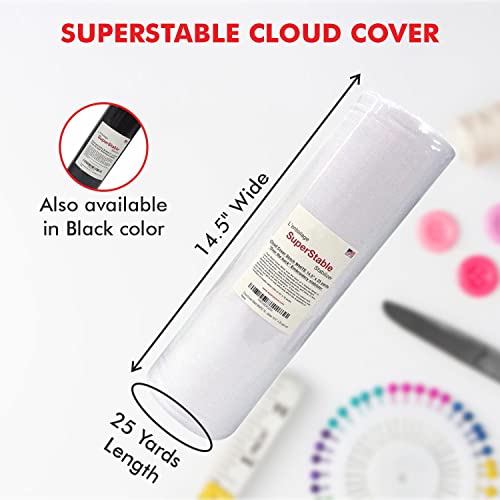 Superpunch Cloud Cover Stitch Backing, White, 14.5 in x 25 yd - color: White, size: 14.5" x 25 yards roll