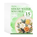 WhizToys 15PCS Water Soluble Stabilizer for Embroidery, 8.5"x11" - color: Green-15