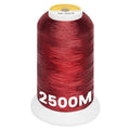 New brothread Metallic Embroidery Machine Thread - Christmas Red M-009 - color: 2500M Single Spool Christmas Red M-009
