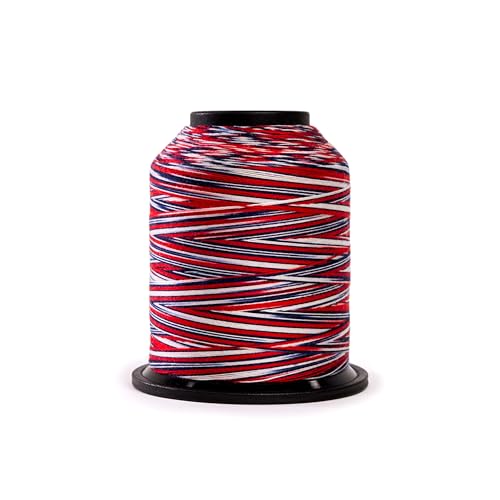 Finesse Variegated Thread | 100% Polyester, 3ply, 50wt | 1100yds Stackable Thread Cones for Quilting and Sewing… (Firework) - color: Firework