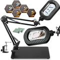 12X Magnifying Glass with Light and Stand, 144 LED Lighted Magnifying Lamp
