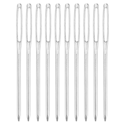 Uxcell 60 Pcs Large Eye Sewing Needles, 2.36 Inch 2mm High Carbon Iron Embroidery Thread Needle, Silver - size: 60mm, 2mm