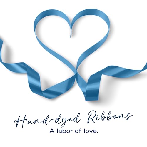 New 7mm Size ThreadNanny 6 Spools of 100% Pure Silk Ribbons - Blue Tones - 60 Meters x 7mm