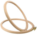 Opfiue 2 Pack 7 Inch Beech Wood Embroidery Hoop, Round - style: 7 Inch
