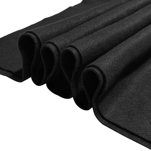 Jtnohx Craft Felt Sheets 1 Square Yard Felt Fabric Black 1.4mm - color: Black