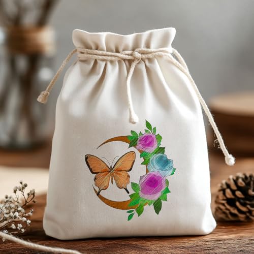 GLOBLELAND 4 Sheets Butterfly Flowers Water Soluble Embroidery Pattern - color: Butterfly