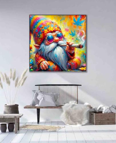 DYAIANGMU Gnome Stamped Cross Stitch Kit for Adults 13.7x13.7 inches - color: Y122