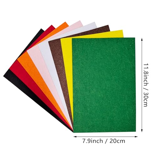 Jtnohx Stiff Felt, 2mm Thick Felt Sheets for Crafts, 8"x12" Hard Felt Fabric Squares 8Pcs for DIY Projects (Christmas Series) - color: Christmas Series
