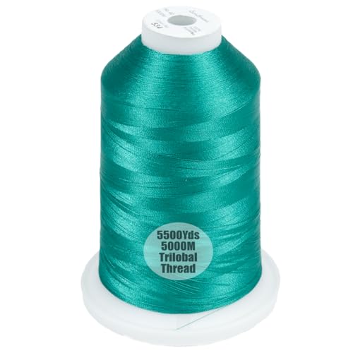 Simthread 5500Yds/5000M 40WT Polyester Embroidery Thread Teal Green 534 - color: Teal Green-534