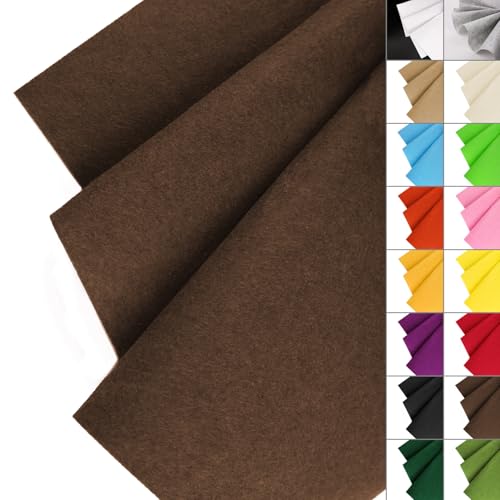 IONTACH 36" X 36" Brown Stiff Felt Fabric 1.2mm Thick - color: Brown, size: Stiff - 36" X 36"