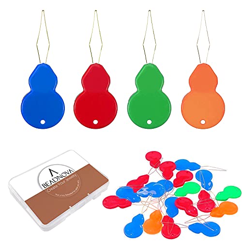 BEADNOVA Needle Threaders 20pcs Plastic Sewing Needle Threader for Sewing Small Eye Embroidery Craft Knitting Quilting (20pcs, Mix Colors) - color: 20pcs