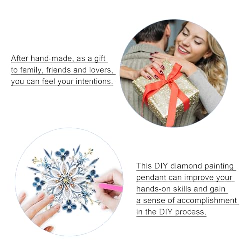 JISHSHAY Diamond Painting Pendant Flower Diamond Art Hanging Ornament Flower Gem Art Window Hanging Gem Painting Wind Chimes Mosaic Kits for Adults Windchimes Embroidery Suncatchers Sun Catchers - color: Flower 1