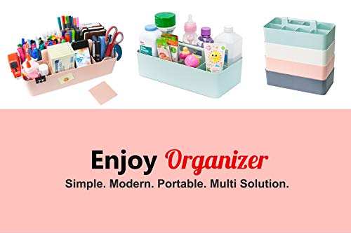 2 PACK Portable DIY 8 Dividers Durable Plastic Tote Tool & Supply Cleaning Caddy with Handle Made In USA (Royal Purple) - color: Royal Purple