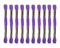 12 Skeins Embroidery Cotton Floss of 8.75yds for DIY Embroidery, Purple - color: Purple