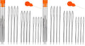 TLKKUE 12 Pcs/3 Sizes Large-Eye Blunt Needles, Steel Yarn Needle with Needle Threader, Tapestry Needle for Sewing Crochet Knitting Embroidery (Silver 2.08in/2.36in/2.76in) (Pack of 2) - color: Silver, size: 3 sizes/12 pcs (Pack of 2)