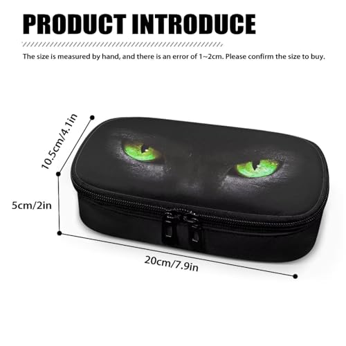 Black Cat Green Eyes Diabetic Supplies Travel Case Glucose Meter Storage Bag Insulin Pen & Medication Carrying Case for Test Strips, Lancets, Syringe, Needles, Easy to Use - color: Black Cat Green Eyes