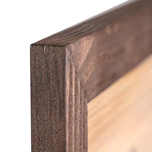 Rustic Wooden Square Picture Frames 8x8 - Set of 2-100% Natural Solid Eco Wood with Real Glass for Wall Mounting and Tabletop Photo Frame - Brown Wenge - color: Brown Wenge