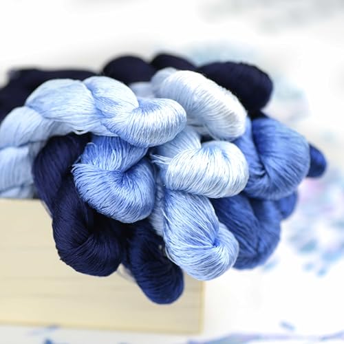 Natural 100% Silk Thread, Handmade Embroidery Thread Silk Floss 12 Colors 110m Each (20) - color: 20