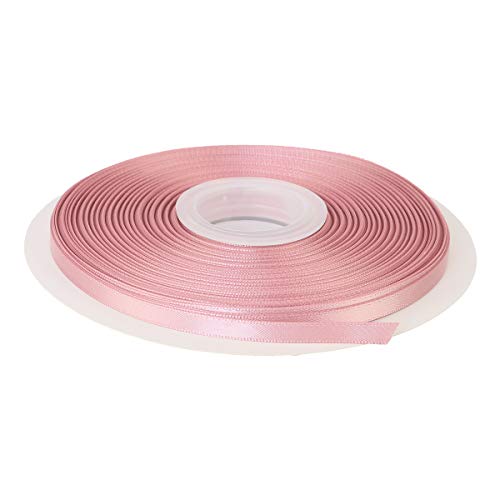 ITIsparkle 1/4" Inch Double Faced Satin Ribbon 50 Yards-Roll Set for Gift Wrapping Scrap Books Party Favor Hair Braids Baby Shower Decoration Floral Arrangement Craft Supplies, Rose Gold Ribbon - color: Rose Gold
