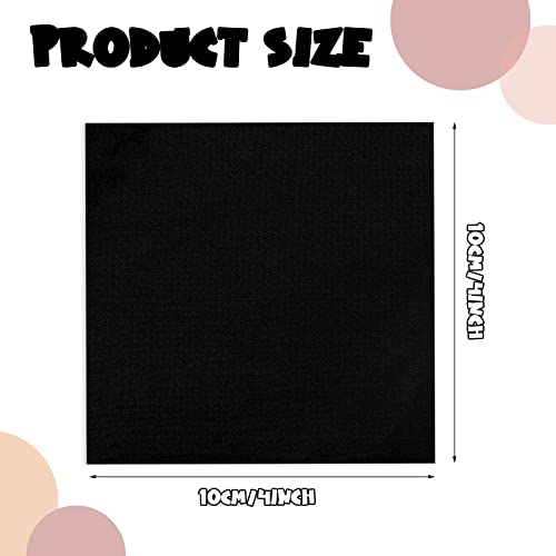 Mixweer 300 Pcs 4 x 4 Inches Cotton Fabric Squares Precut Quilting Fabric Bundles Solid Colors Quilt Material for DIY Craft Sewing Embroidery(Black) - color: Black