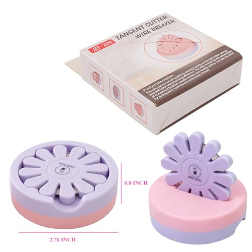 Yushen Thread Cutter Tool for Sewing, Flower Thread Cutting with Stand Quilting Supplies for Sewing Tools Magnetic Pins Holder Chain Piecing Blade Not Removable (Purple Case) - color: Purple Case
