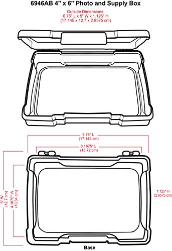 ArtBin 6946AB Photo & Craft Organizer 4" x 6" Box, [1] Plastic Storage Case, Clear - style: 1-Pack