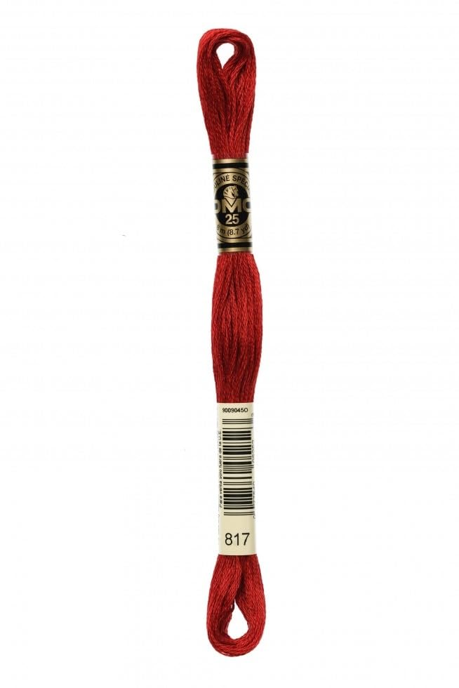 DMC Stranded Cotton Embroidery Thread 817 - per Skein