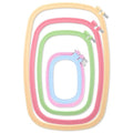 5 Pcs Square Plastic Embroidery Hoop Set Reusable Cross Stitch Hoop Frame Rings for Sewing, Needlework and DIY Craft Projects, 5 Sizes