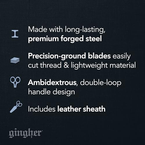Gingher 4" Straight Embroidery Scissors to Cut Fabric & Needlework - style: 4" Embroidery