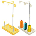 Vuzvuv 2 Pack Thread Holders, Embroidery & Sewing Machine Organizer, 3 Spool Thread Rack, Suitable for Beginners & Adults, White-Yellow - color: White-Yellow