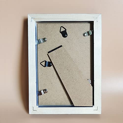 4x6 Picture Frames Blue Solid Wood Frame, Plastic Panel (Film Needs to be Removed) Table or Wall.Front Window Opening 3.5x5.5 inch. - color: Blue, size: 4x6