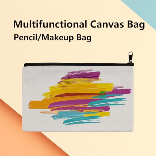30 pcs Sublimation Blanks Makeup Bags Bulk, Black Zipper Canvas Pencil Bag,Polyester Tote Bags for Sublimation DIY Craft - color: Blank bags*30pcs