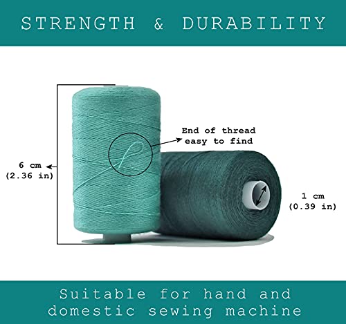 BlesSew Sewing Thread - 24 Spools of Polyester Thread for Sewing Machine, Beginners, Hand Stitching & Quilting - 1000 yds Per Spool - color: Dark Colors