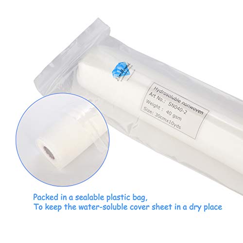 Wash Away Embroidery Stabilizer 10" x 5 Yards - for FSL, Lace Embroidery - size: 10"x5Y Roll 1.4OZ