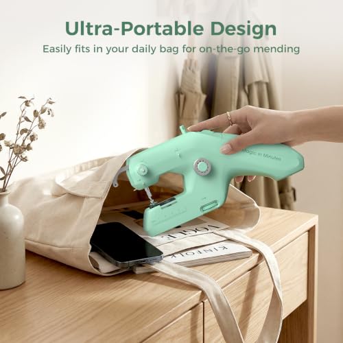 Double Thread Handheld Sewing Machine with Lockstitch, Dual Power