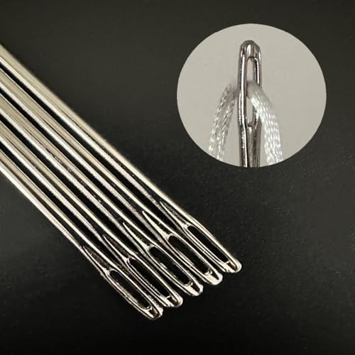 Professional Upholstery Needle 3mm Thickness, Big Eye Hand Sewing Needles for Stitching and Crafting Projects (4 Inch X 1)
