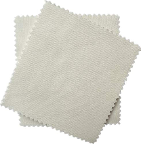 iNee Embroidery Fabric Squares Cotton, 10 Squares of 10 x 10-inch, Cream - color: Cream