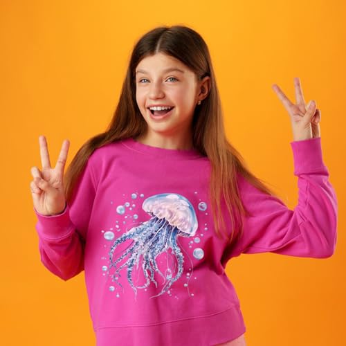 SUPERDANT 4PCS Marine Animals Iron on Transfer Paper Octopus Turtle Jellyfish Whale DIY Heat Transfer Sticker Washable Iron-on Decals for T Shirts DTF Transfers Ready to Press for Clothing Hoodie - style: Marine Animals