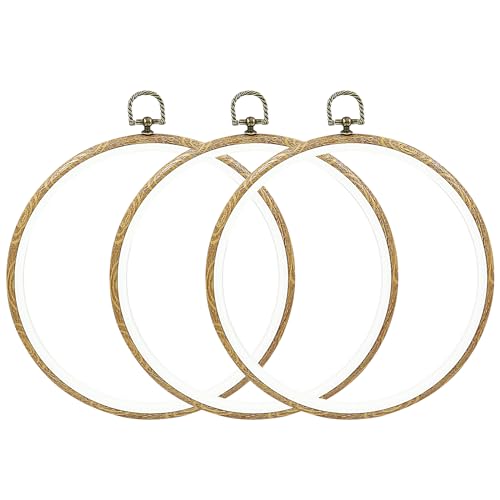 Bonsicoky 3 Pcs 22cm/8.7" Round Embroidery Hoops - size: 8.7 inch / 22cm