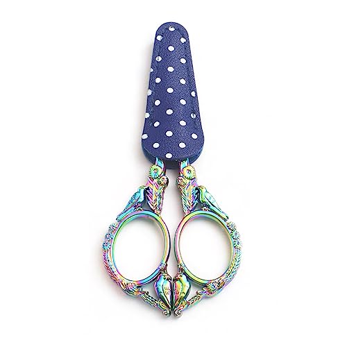 6 Pieces Scissors Cover Safety Synthetic Leather Sheath Protector - color: Multicolors With Dots