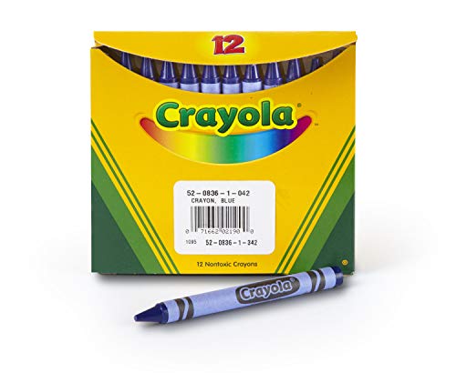 Crayola Crayons, Blue, Single Color Crayon Refill, 12 Count Bulk Crayons, School Supplies - color: Blue