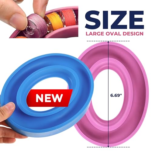 4PCS Silicone Bobbin Holders for Sewing – Upgraded Silicone Sewing Bobbin Holder in Bright Colors, Flexible Sewing Machine Bobbin Holder Rings for Thread Organization & Sewing Bobbin Storage - size: Type 2