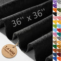 Black Soft Felt Sheet 36'' X 36'', 1.4mm Large Felt Fabric Sheet for Crafts - color: Black