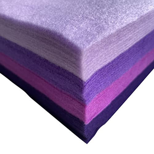 Jtnohx Soft Felt Sheets Felt Fabric for Crafts 4 Colors 40Pcs Purple Series - color: Purple Series