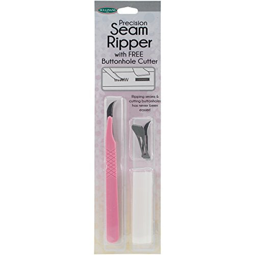 Sullivans Precision Seam Ripper with Free Buttonhole Cutter - Pink