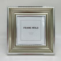 5x5 Silver Picture Frame, Real Glass, MDF, Black Backing, Wall/Tabletop - color: Silver, size: 5x5