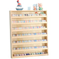 7 Layers Wood Washi Tape Box Organizer and Storage with Hanging Hook, Desktop Tape DIY Sticker Roll Holder, Divider Closet Container Holder for Sewing and Thread - color: 7 Layers