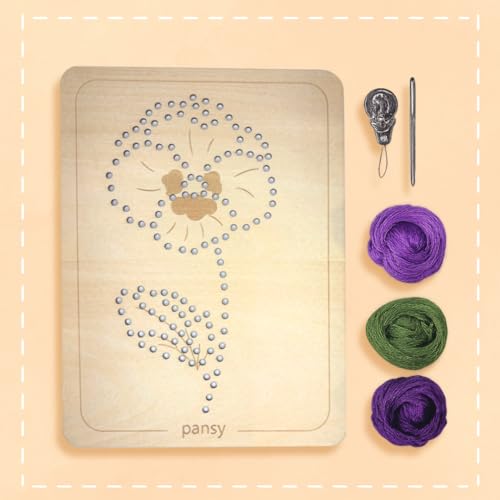 Wooden Flower Lacing Embroidery Kits for Beginners, Set of 5 Learn-to-Stitch Craft Boards, Sewing & Embroidery Art Kits for Kids Ages 8+, DIY Craft Projects, Educational Gifts, Party Favors (Autumn) - style: Autumn