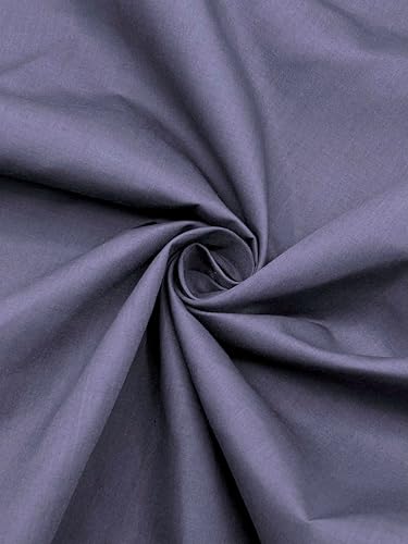 EOVEA - Cotton Polyester Fabric by The Yard – 60" Wide Broadcloth Fabric, Soft, Lightweight & Breathable Material for Lining, Curtains, Bedding, Skirts, Sewing Projects (Charcoal, 1 Yard) - color: Charcoal, size: 1 Yard